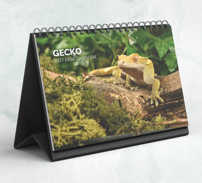 Gecko Desk Calendar 2027-2028