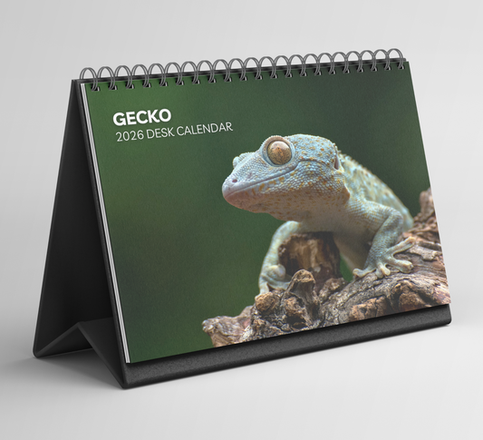 Gecko Desk Calendar 2026-2027