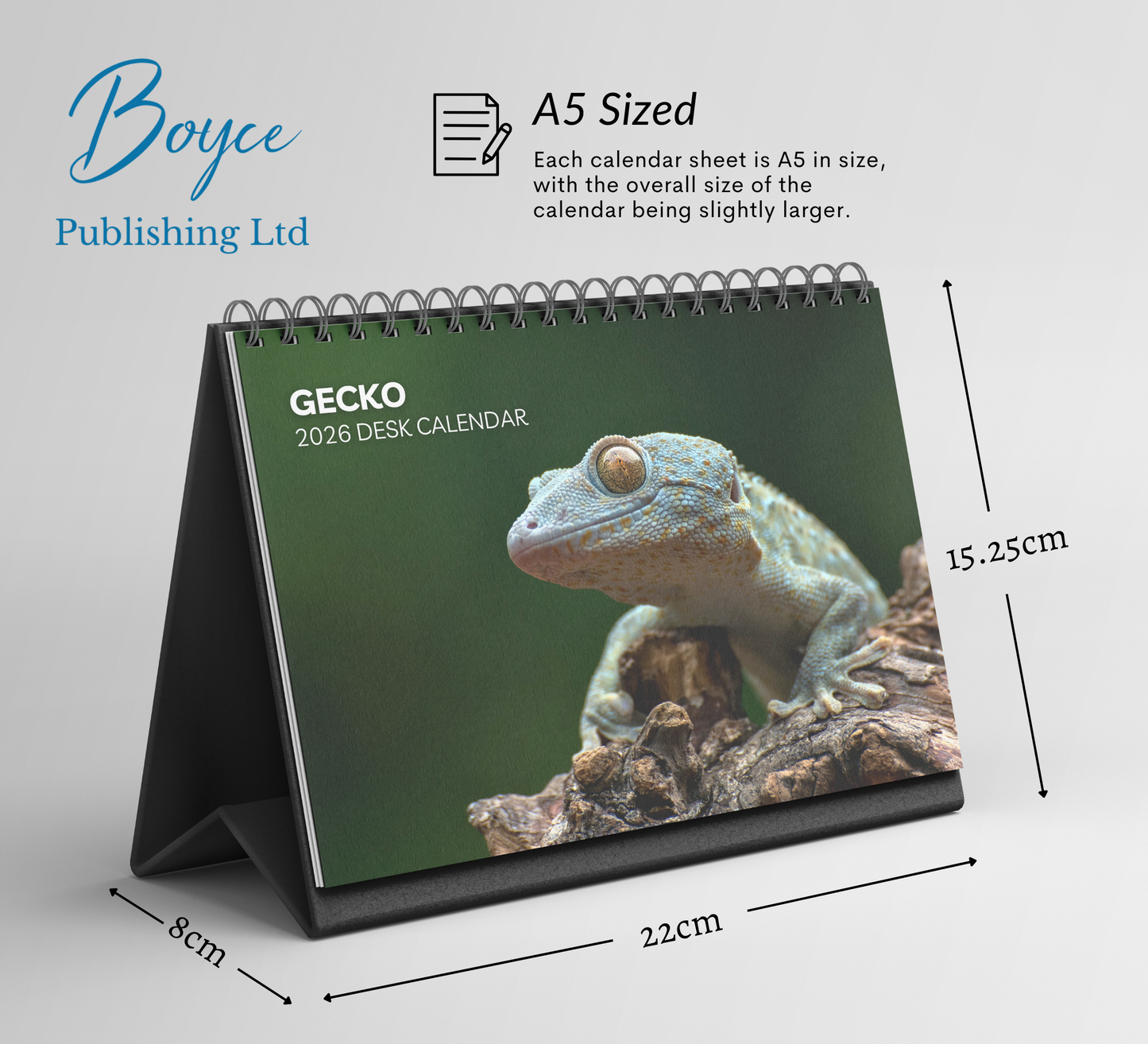 Gecko Desk Calendar 2026-2027