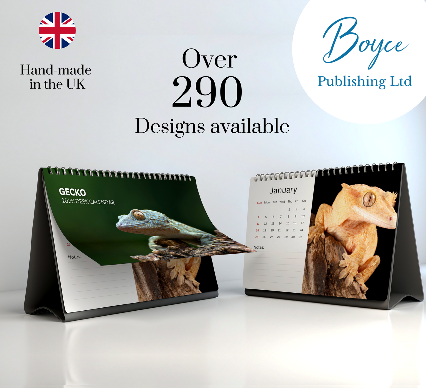 Gecko Desk Calendar 2026-2027
