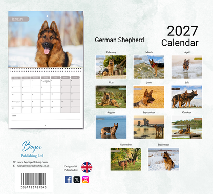 German Shepherd Calendar 2027