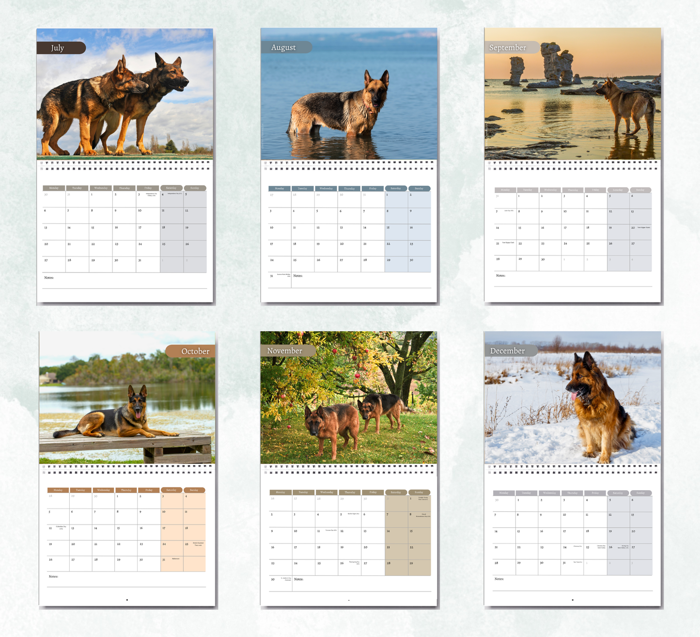 German Shepherd Calendar 2027