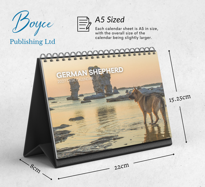 German Shepherd Desk Calendar 2027-2028