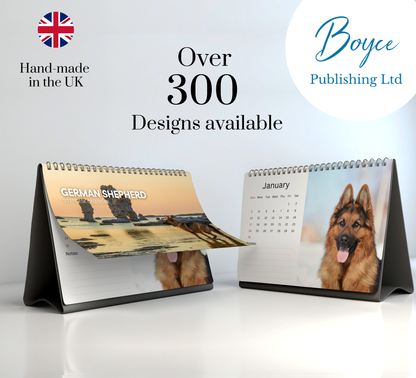 German Shepherd Desk Calendar 2027-2028