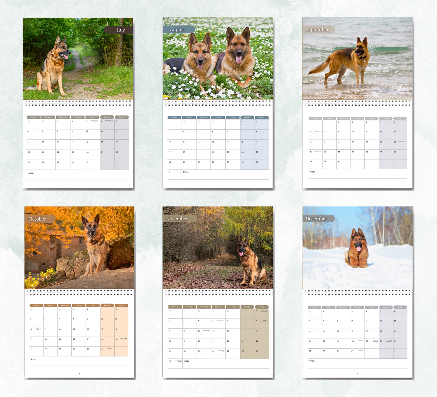 German Shepherd Calendar 2026