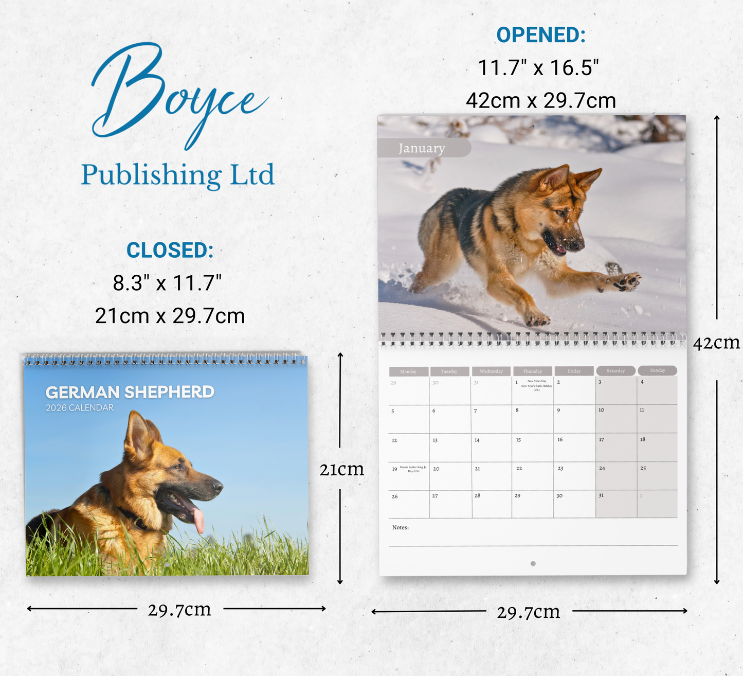 German Shepherd Calendar 2026