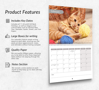 Ginger Cat Calendar 2026
