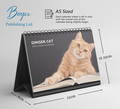 Ginger Desk Calendar 2026-2027