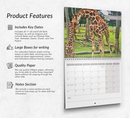 Giraffe Calendar 2027