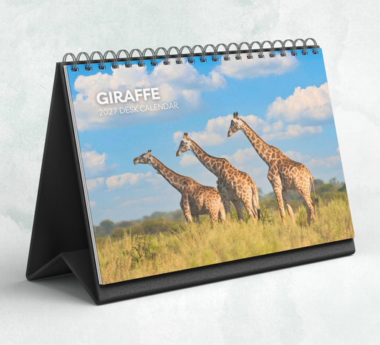 Giraffe Desk Calendar 2027-2028