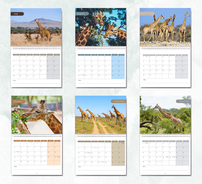 Giraffe Calendar 2026