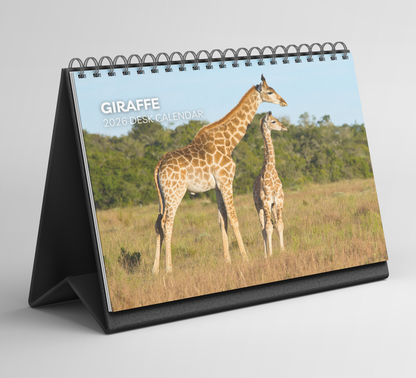Giraffe Desk Calendar 2026-2027