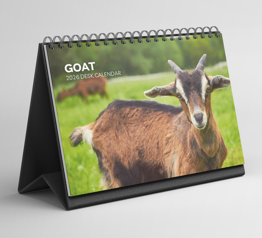 Goat Desk Calendar 2026-2027