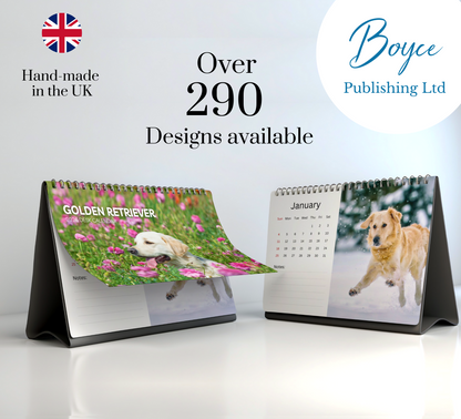 Golden Retriever Desk Calendar 2026-2027