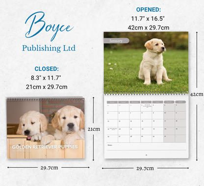 Golden Retriever Puppies Calendar 2026