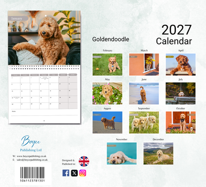 Goldendoodle Calendar 2027