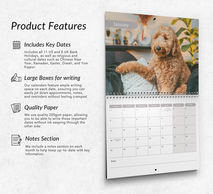 Goldendoodle Calendar 2027