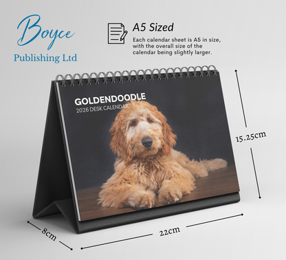 Goldendoodle Desk Calendar 2026-2027