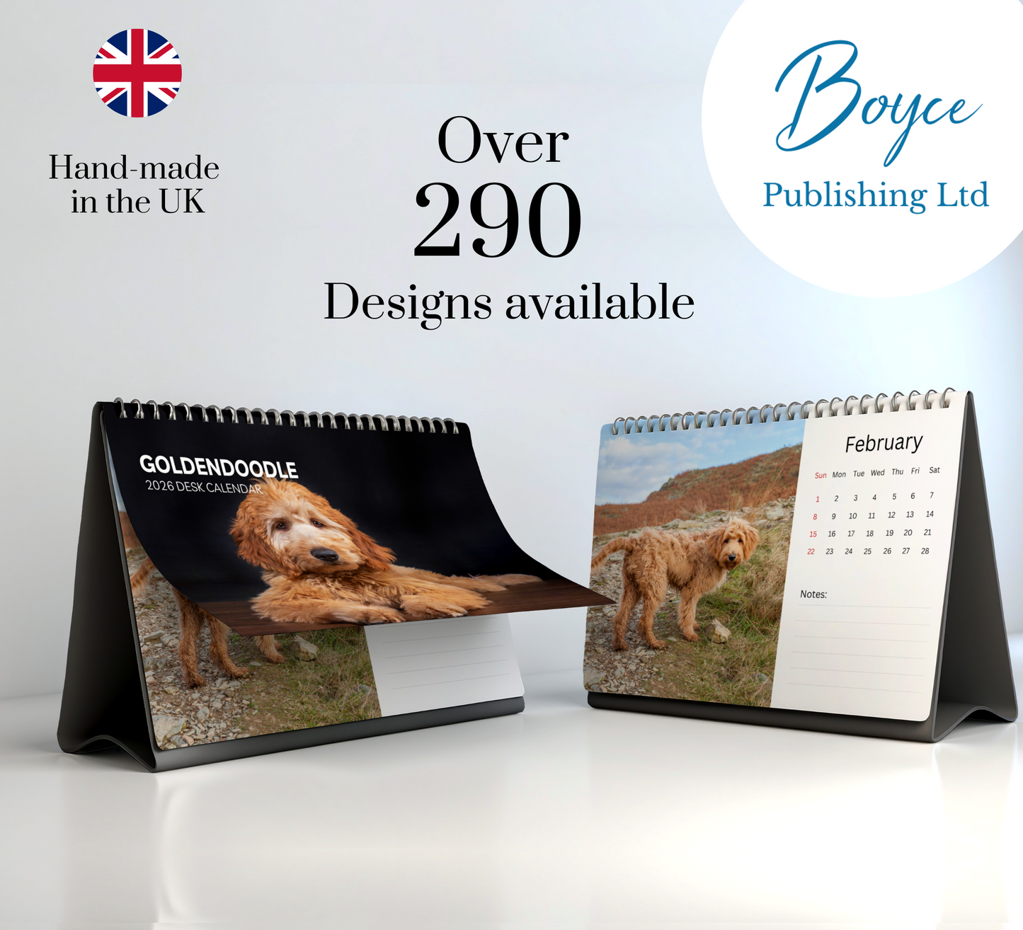 Goldendoodle Desk Calendar 2026-2027