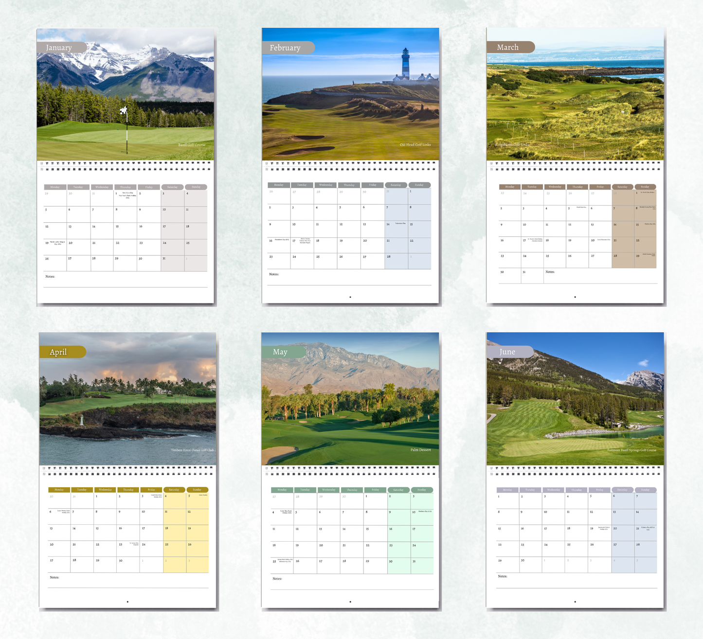 Golf Calendar 2027