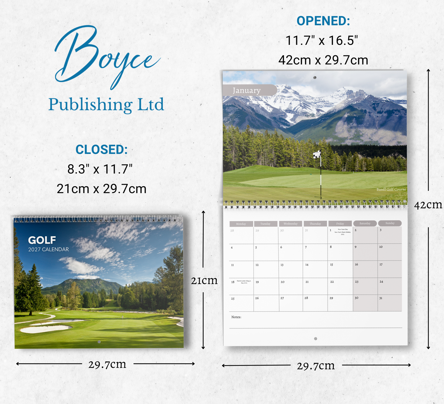 Golf Calendar 2027