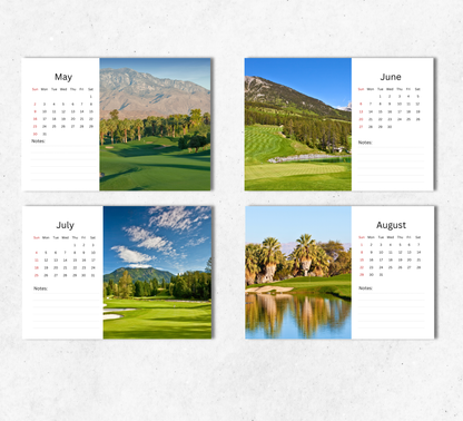 Golf Desk Calendar 2027-2028