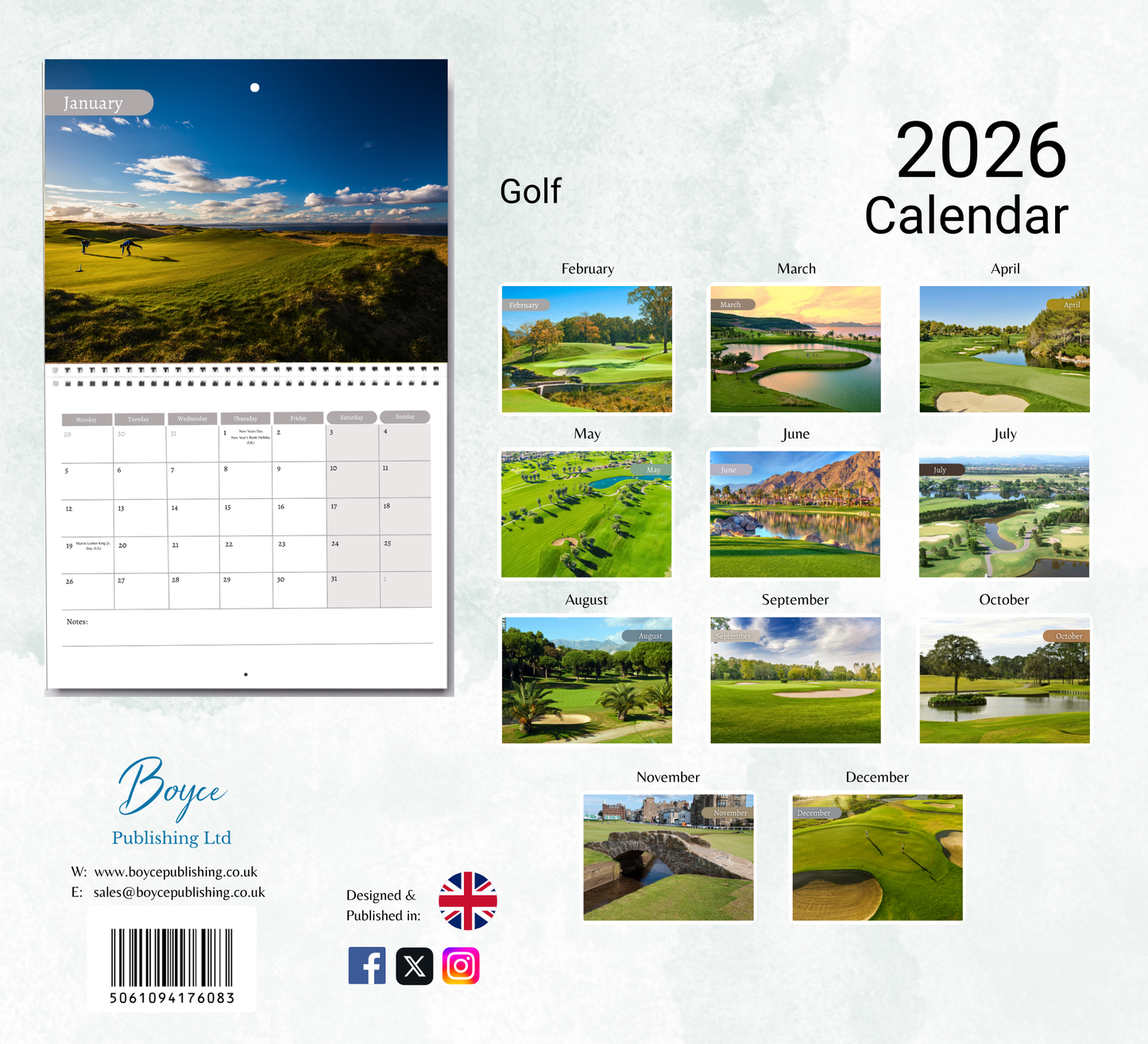 Golf Calendar 2026