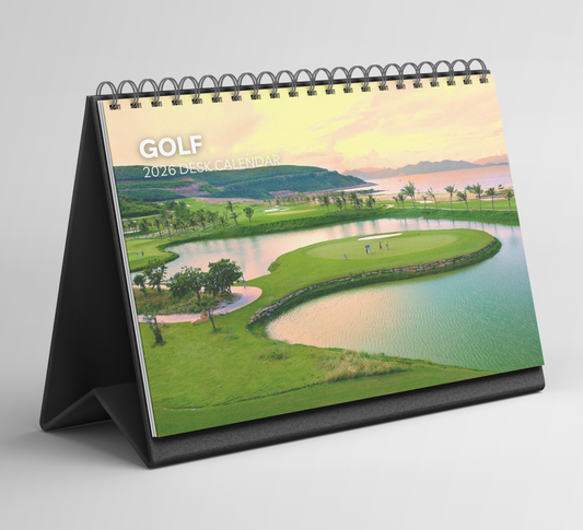 Golf Desk Calendar 2026-2027