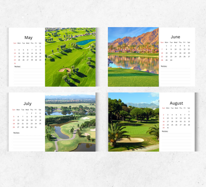 Golf Desk Calendar 2026-2027