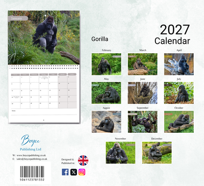 Gorilla Calendar 2027