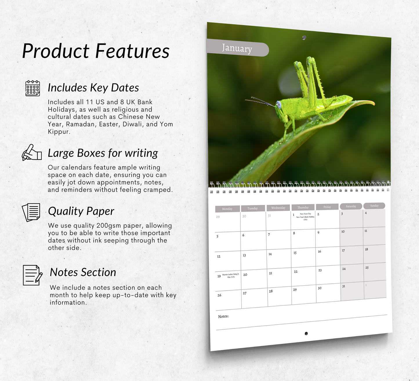 Grasshopper Calendar 2026