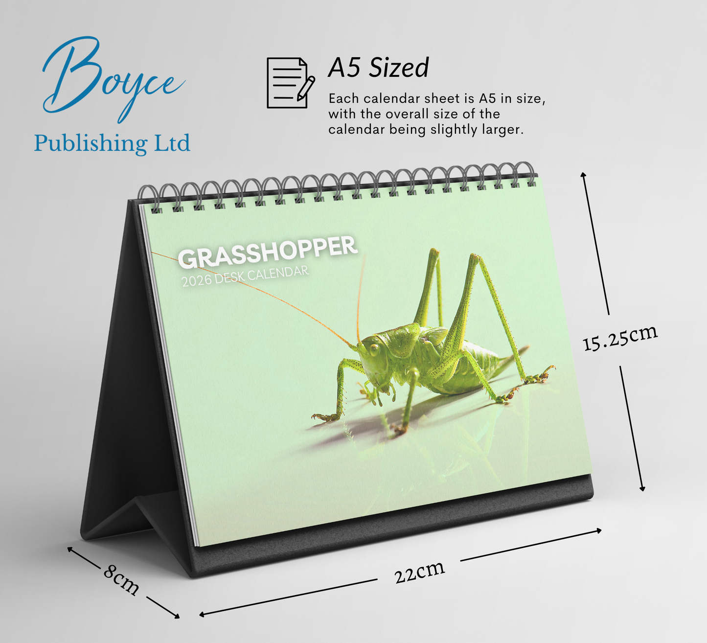 Grasshopper Desk Calendar 2026-2027