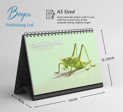 Grasshopper Desk Calendar 2026-2027