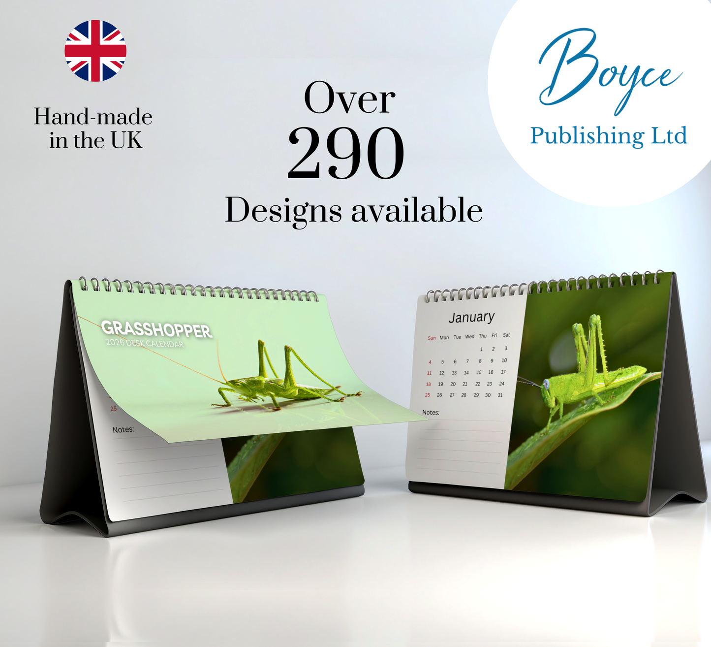 Grasshopper Desk Calendar 2026-2027
