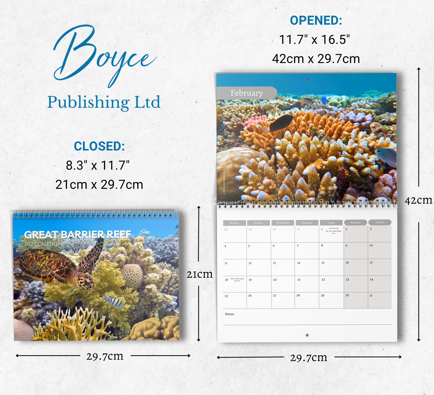 Great Barrier Reef Calendar 2027