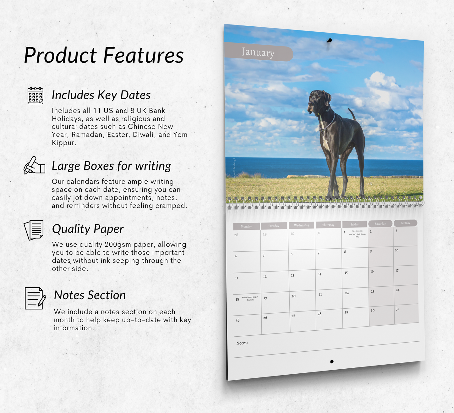 Great Dane Calendar 2027