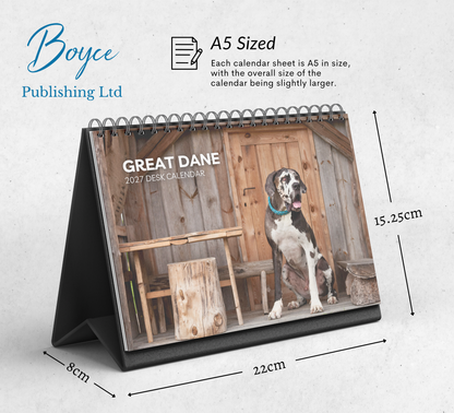 Great Dane Desk Calendar 2027-2028