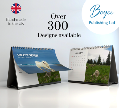 Great Pyrenees Desk Calendar 2027-2028