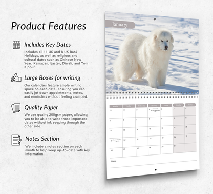 Great Pyrenees Calendar 2026