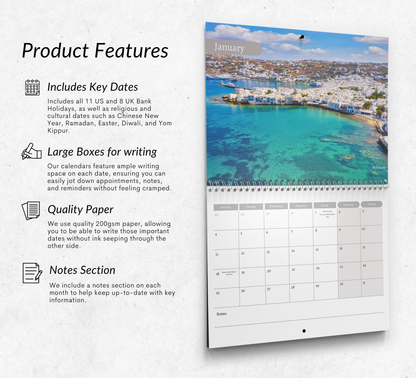 Greek Islands Calendar 2027