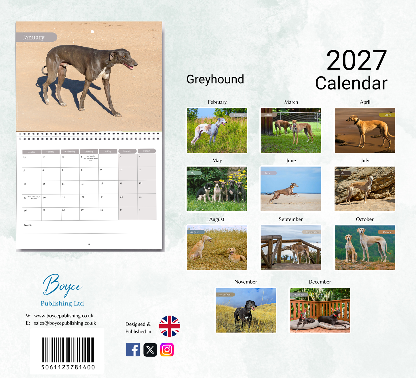 Greyhound Calendar 2027