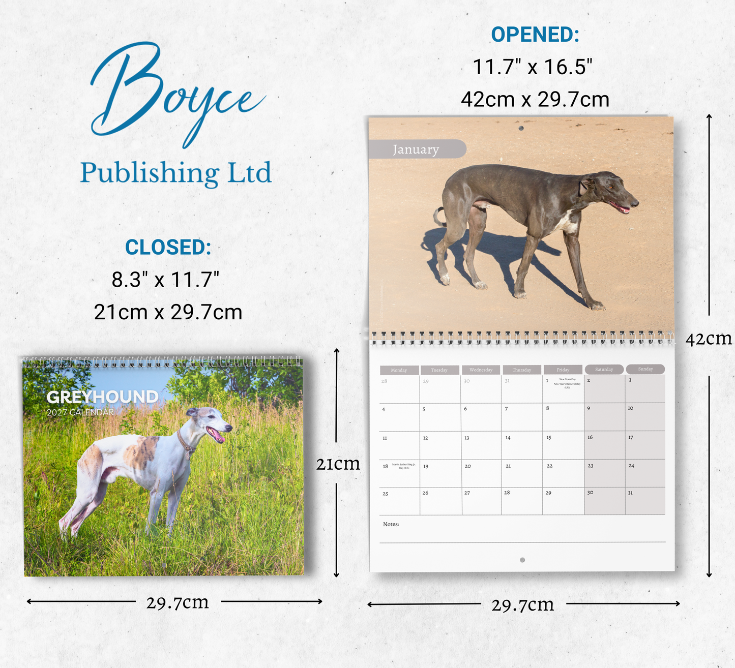 Greyhound Calendar 2027