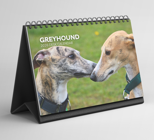 Greyhound Desk Calendar 2026-2027