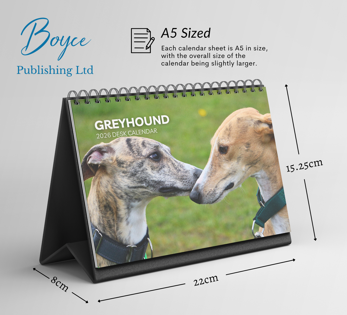 Greyhound Desk Calendar 2026-2027