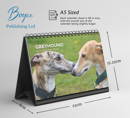 Greyhound Desk Calendar 2026-2027