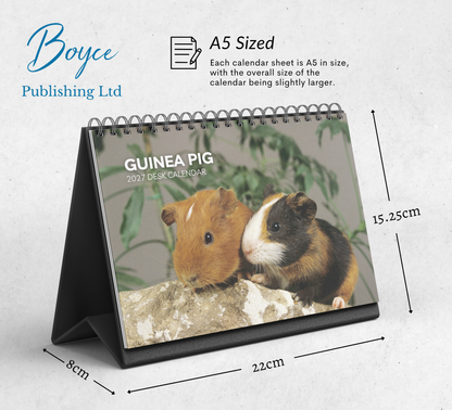 Guinea Pig Desk Calendar 2027-2028