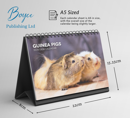 Guinea Pig Desk Calendar 2026-2027