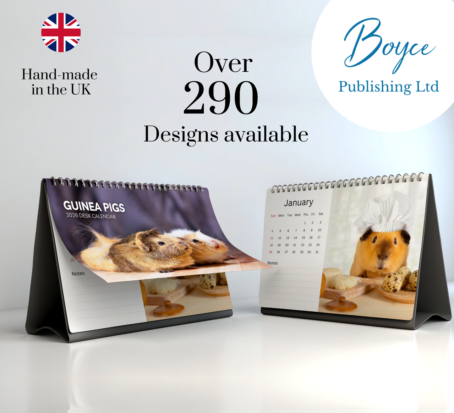 Guinea Pig Desk Calendar 2026-2027