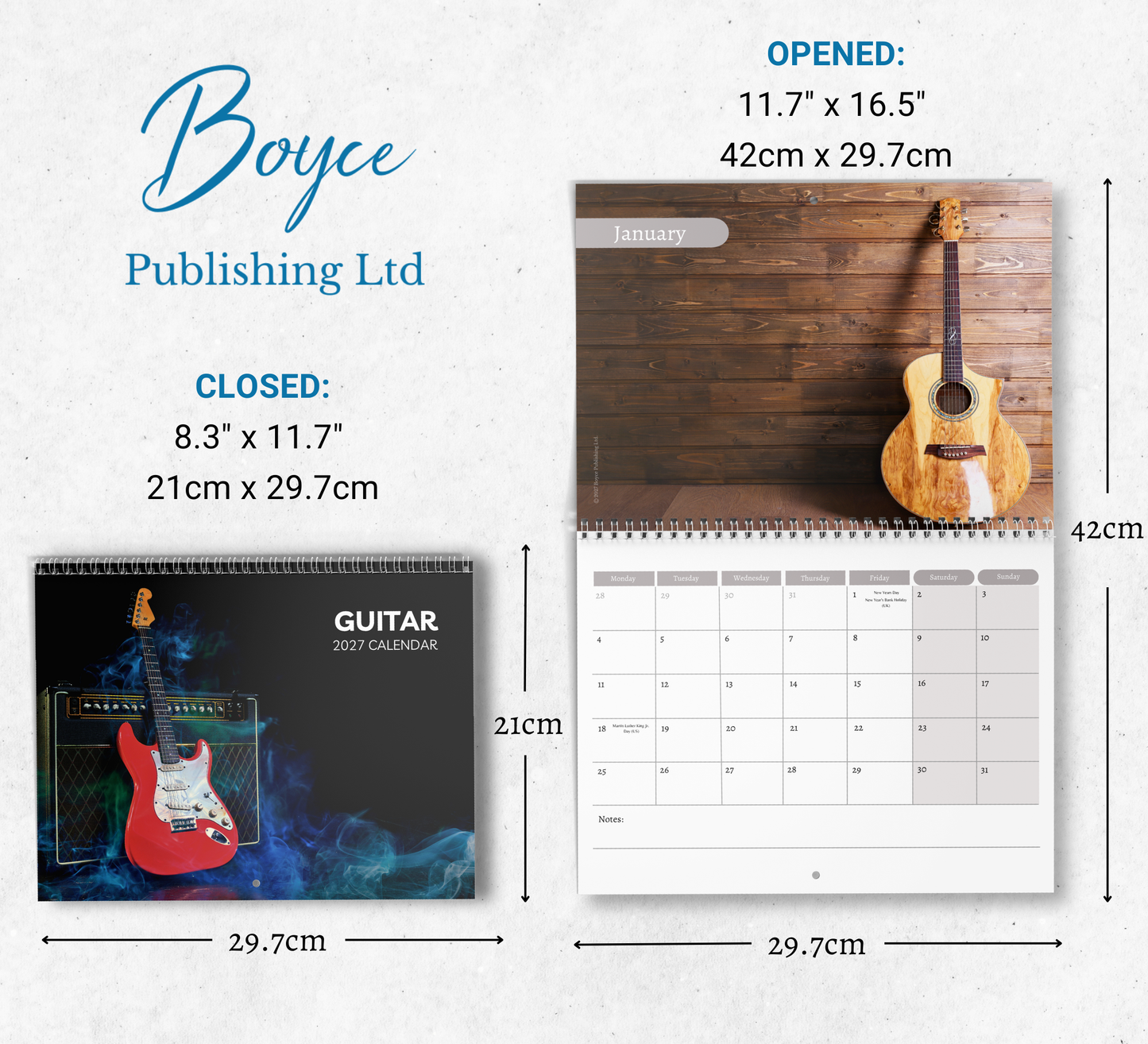 Guitar Calendar 2027