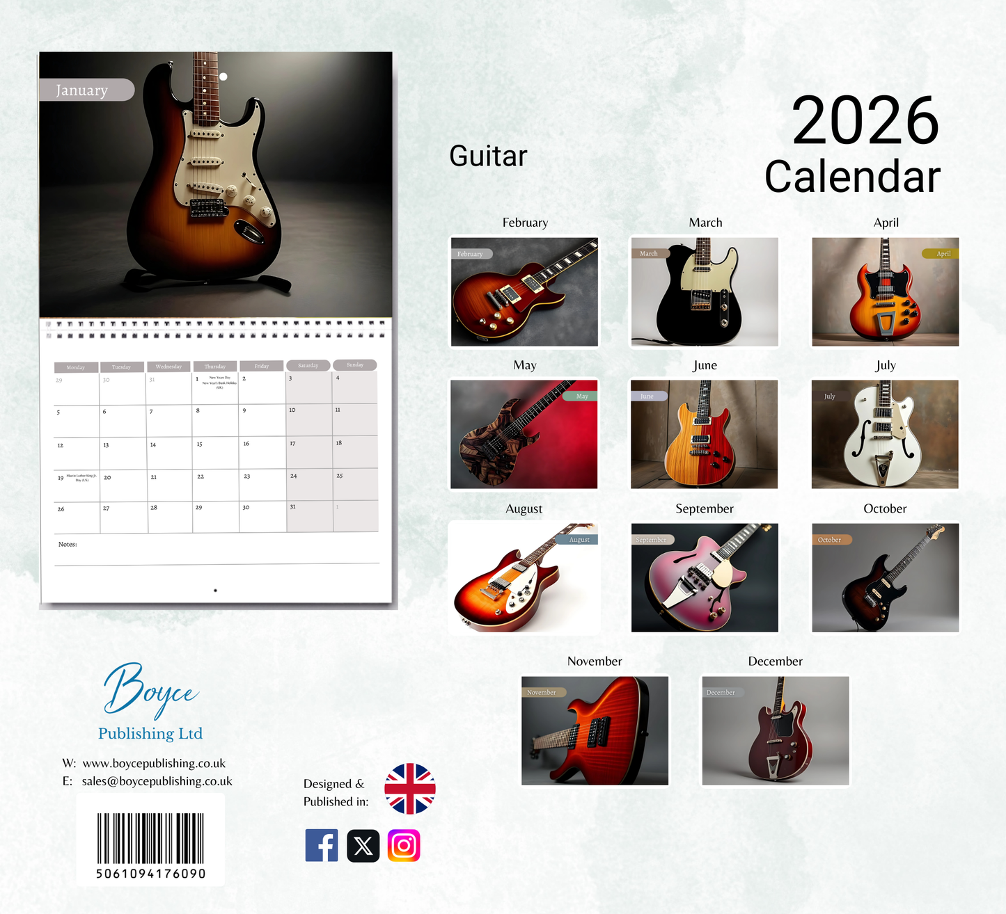 Guitar Calendar 2026